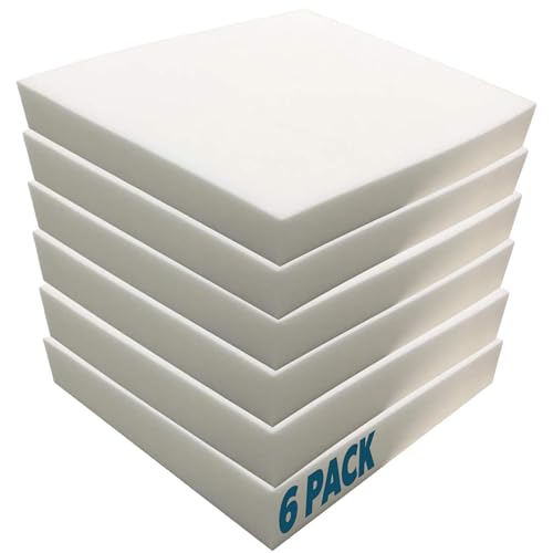 Foamma 1" x 24" x 72" High Density Upholstery Foam Cushion,Seat Replacement, Upholstery Sheet, Foam Padding Made in USA, 6 Pack - color: High Density, size: 1" x 24" x 72", style: 6 Pack