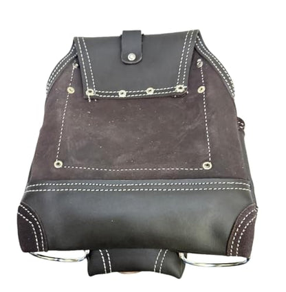 Zeluga 20-111 10 Pocket Rigger Heavy Duty Leather Tool Bag, Oil Tanned - color: Oil Tanned