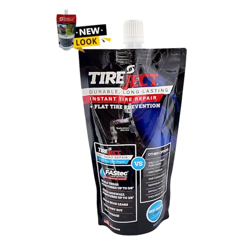 TireJect Off-Road Tire Sealant Kit - 5-in-1 Sealing - Fix and Prevent Flat Tires (10oz) - size: 10oz