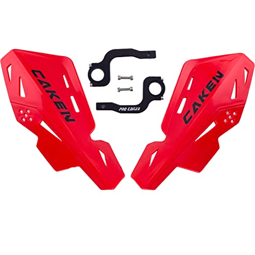 Universal 7/8" 22mm and 1 1/8" 28mm Handle Bar Hand Guards CNC Bracket for Dirt Bike Motocross ATV Scooter for CRF KLX KX LTR TRX SX SXF EXC XCW Grizzly hawk 250 Bicycles-Red - color: Red