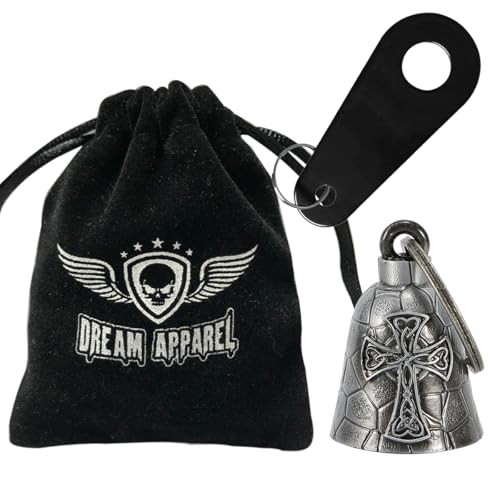 Dream Apparel Motorcycle Bell Guardian Angel Drive Away Gremlin, Biker Bell for Men Women Rider Riding, Good Luck Gift - style: Celtic