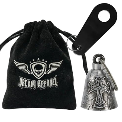 Dream Apparel Motorcycle Bell Guardian Angel Drive Away Gremlin, Biker Bell for Men Women Rider Riding, Good Luck Gift - style: Celtic