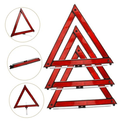 CANIGHT 3pcs Car Emergency Tool Reflective Roadside Safety Triangle Warning Triangle Road