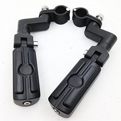 XKMT-Front Rider 1.5" 1 1/2" Highway Radical Skull Foot Peg Clamps Compatible With TRIUMPH ROCKET 3 2300cc Motorcycle [B012FGV8UC]