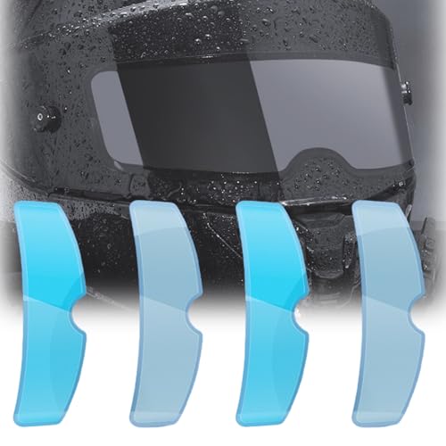 4PCS Motorcycle Helmet Visor Anti-Fog & Rainproof Film for HJC i71, Clear HD Vision Shield Insert with Tool Kit Motorcycles Visors Rainproof Sticker,B/Small - color: B/Small