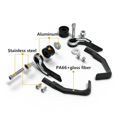CNC Motorcycle Levers Guard Brake Clutch Handlebar Protector for KAW&ASAKI Ninja250 Ninja300 ZX-25R 2008-2023 Hand Guards - color: Black