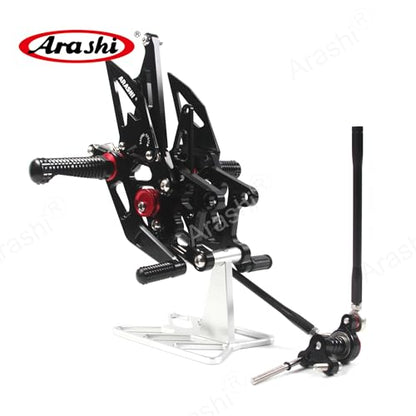 Arashi Version 2.0 Adjustable Rearsets for Honda CBR600RR 2017-2023 ABS include, Black - color: Black, size: CBR600RR 2017-2023 ABS include