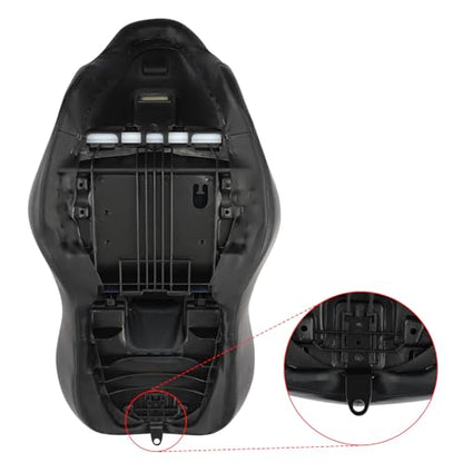 C.C. RIDER Hammock Rider and Passenger Seat Fits Harley Touring Road King Street Glide Road Glide Electra Glide FLHR FLHX FLTRX 2009-2023 - color: Black BALCK01