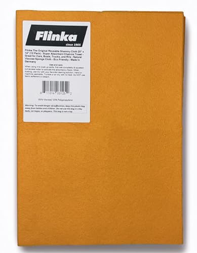 The Original Reusable Shammy Cloth 20" x 14" - Super Absorbent Chamois Towel - Great for Cars, Boats, Trucks, and RVs - Natural Viscose Sponge Cloth - Eco Friendly (12 Pack) - size: 12 Pack