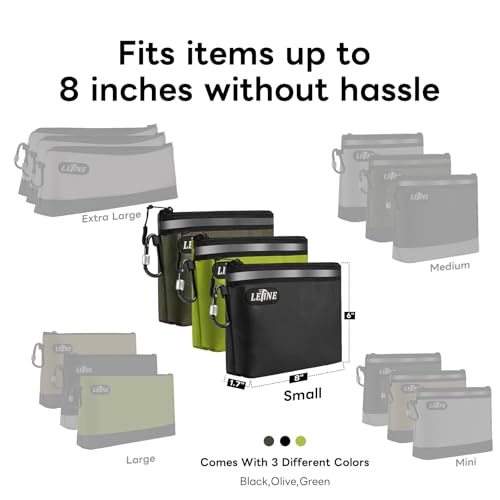 LETINE Small Zipper Bag Tool Pouches with Internal Pockets, 1680D Oxford Water Resistant, Multipurpose Stand-Up Zipper Pouch for Storage and Tool Organizers 3-Pack Small - size: 3 Pack Small
