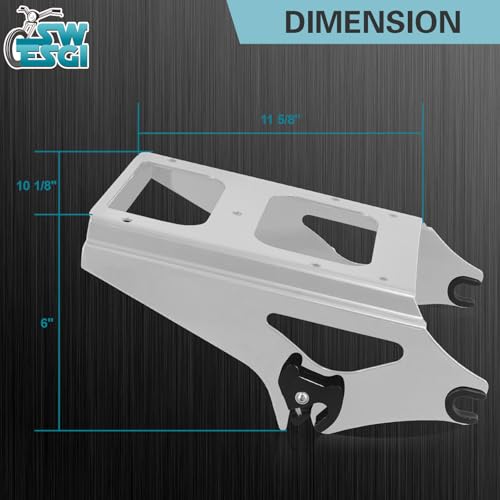 Detachable Two Up Tour Trunk Mounting 09-13 2-Up Tour Trunk Mounting Rack Compatible Harley Davidson Touring Street Glide Road King Road Glide Electra Glide (2009-2013 Rack Chrome) - color: 2009-2013 Rack Chrome