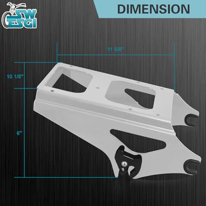 Detachable Two Up Tour Trunk Mounting 09-13 2-Up Tour Trunk Mounting Rack Compatible Harley Davidson Touring Street Glide Road King Road Glide Electra Glide (2009-2013 Rack Chrome) - color: 2009-2013 Rack Chrome