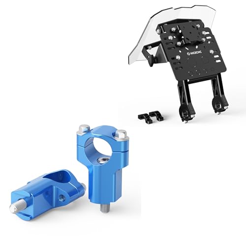 NICECNC Motorcycle GPS Mount Bracket Kit Mini Fairing + Motorcycle Handlebar Mounts Clamp Riser Aluminum See Fitment