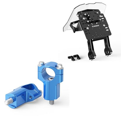 NICECNC Motorcycle GPS Mount Bracket Kit Mini Fairing + Motorcycle Handlebar Mounts Clamp Riser Aluminum See Fitment