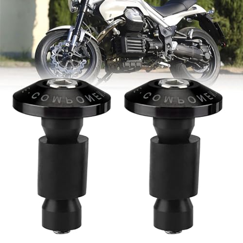 Unifizz Universal Motorbike Bar Ends 22mm 7/8inch CNC Aluminium Motorcycle Handlebar End Slider Plug Caps for Racing ATV Offroad Black