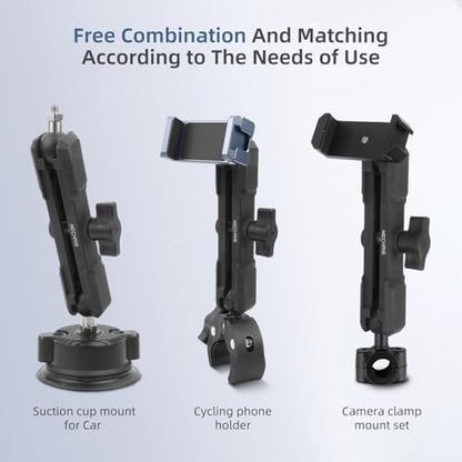 Double Socket Arm,Extension Arm Compatible with RAM Mounts Any B Size 1" Ball Head Components & Bike Motorcycle Car Phone Mount Holder with 1'' Ball Adapter, Aluminum Alloy Long 5.9", 75003 - size: Large socket arm