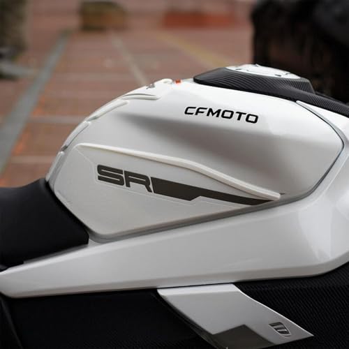 Motorcycle Tank Pad,Motorcycle Fuel Tank Protector,Gas Tank Decals Compatible With CFMOTO 450SR CF MOTO SR450 450 SR(White) - color: White