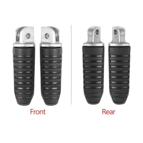 Motorcycle Footpegs, Front & Rear Foot Rest Foot Peg Footrests Black fits for Suzuki DL650 V-Strom 650 GSX1300R 2008-2012 - color: Black#Suzuki#Front+Rear