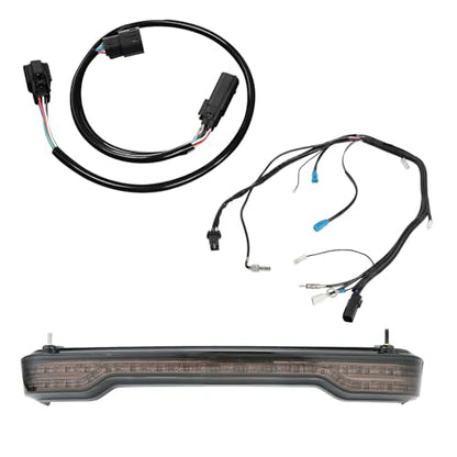 TCMT Smoke Len King Trunk LED Tail Light Assembly Wiring Harness Fits For Harley Touring Road King Road Street Electra Glide Tri Glide Ultra Limited 2014-2025 - color: Smoke Lens Black Housing A, size: Light Set(12 Funtions)