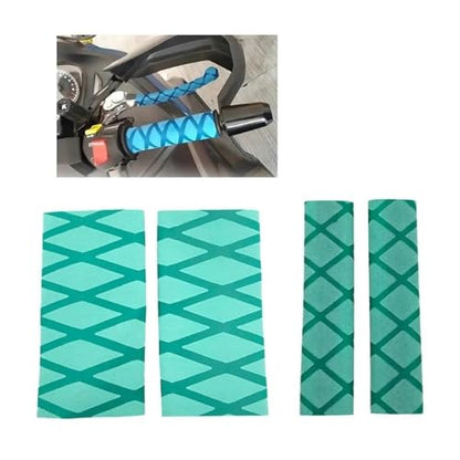 Motorcycle Grip Rubber Gloves Anti-Slip Heat Shrink for BM&W R1250GS R1200GS ADV Black Handle Cover Handlebars Grips - color: Green