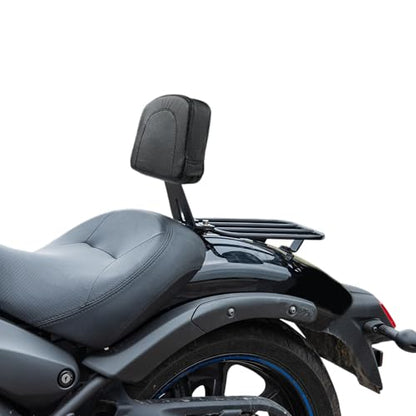 Motorcycle Sissy Bar Luggage Rack for Kawasaki Vulcan 650 VN650 S 2015 2016 2017 2018 2019 2020 2021 2022 2023 2024 2025 2026 Rear Passenger Backrest Upright Seat Leather Cushion Pad