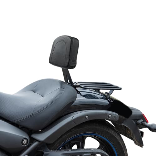 Motorcycle Sissy Bar Luggage Rack for Kawasaki Vulcan 650 VN650 S 2015 2016 2017 2018 2019 2020 2021 2022 2023 2024 2025 2026 Rear Passenger Backrest Upright Seat Leather Cushion Pad