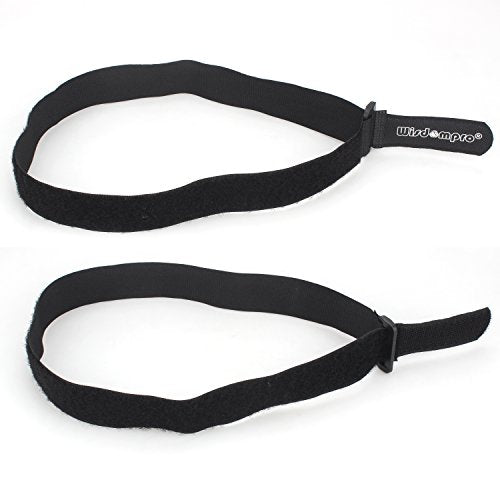 12 Pack 1 x 24 Inches Hook and Loop Reusable Fastening Cable Tie Down Straps by Wisdompro - Reusable, Durable Functional Cinch Strap to Keep Your Home, Office, Workspace from Tangled Messes of Cords - size: 1 x 24 Inch, 12 Pack