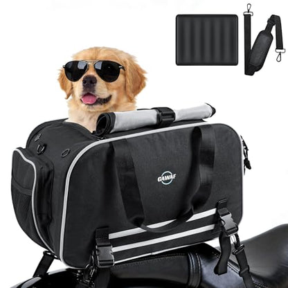 Motorcycle Dog Carrier, Expandable Airline Approved Pet Carrier with Stable Frame, Collapsible Soft-Sided Travel Puppy Shoulder Bag for Small Cats and Dogs Under 17 lbs - color: Fit for Cruiser Touring