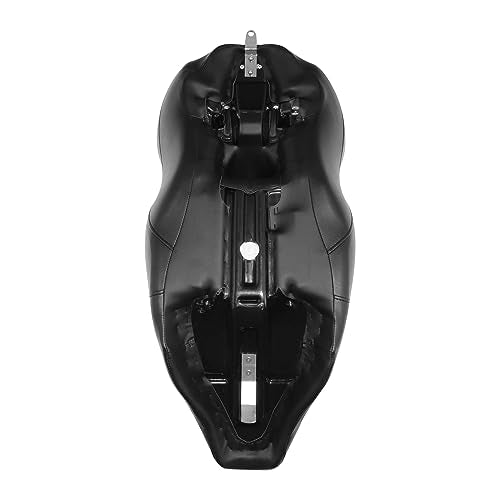 SLMOTO Motorcycle Driver Passenger Seat For Harley Touring Road King Street Glide Road Glide Electra Glide 1997-2007 Black Orange - style: Black and Orange