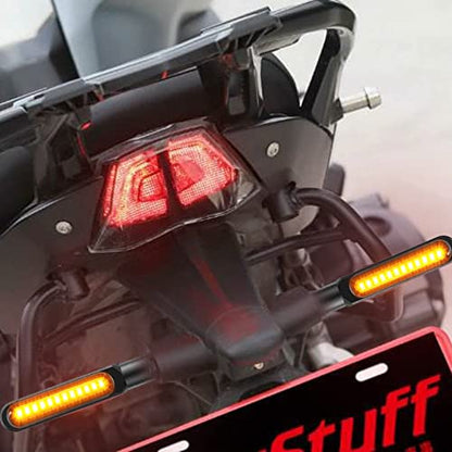 Kinstecks 4PCS Motorcycle Indicators Flowing Turn Signal Lights Motorbike Turning Indicators 12V 12LED for Motorcycle Motorbike LED Amber