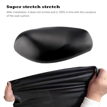 1 PC Motorcycle Seat Cover, 39.37" x 27.56" Elastic Leather Seat Protector, Waterproof and Wear-Resistant Seat Modification Accessories, Universal Motorcycle Scooter Electric Vehicle (Black)
