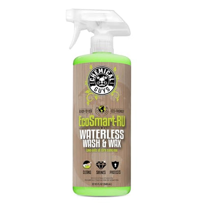 Chemical Guys EcoSmart Waterless Car Wash & Wax Ready To Use, Safe for Cars, Trucks, SUVs, Motorcycles, RVs & More, Extra Large 32 fl oz