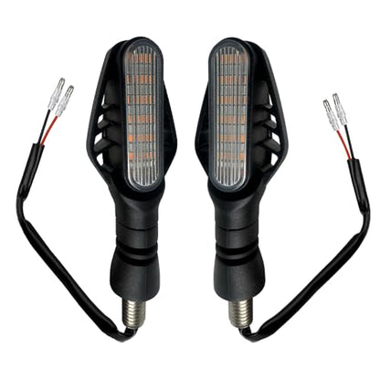 Motorcycle Mini Indicators High Brightness Sequential Flowing Turn Signal Lights For DC12V Motorbike Scooter Off Road (Pack of 2) - size: 3.4Inch (Pack of 2PCS)