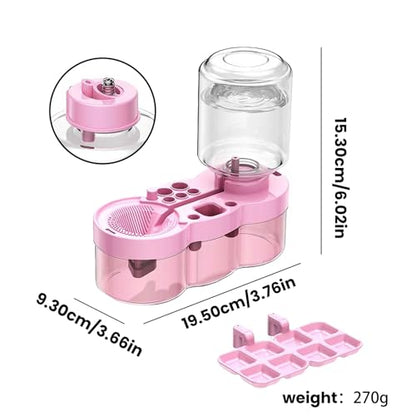 4-in-1 Water Cycle Paint Brush Cleaner Tool | 2025 Upgraded Leak-Proof Rinsing Cup with Palette & Holder | One-Touch Water Replacement Design | Art Supplies for Kids/Adults Beginners to Pros Pink - color: Pink