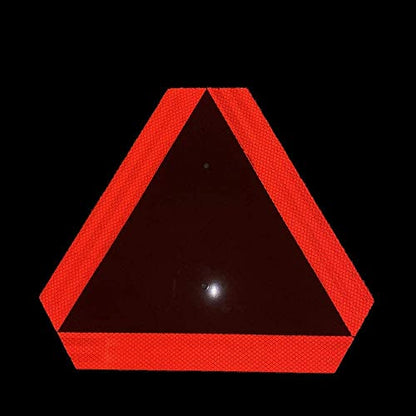 (2 Pack) Slow Moving Vehicle Triangle Safety Sign, Aluminum 14"x16" Engineering Grade Reflective Golf Cart Accessories, Up to 7 Years Outdoor (Orange) - style: 2-Pack Aluminum