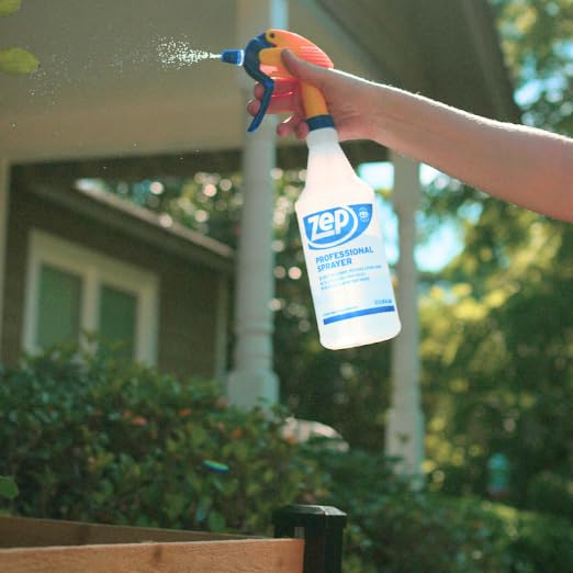 Zep Professional Sprayer Bottle 32 ounces - Up to 30 Foot Spray, Adjustable Nozzle