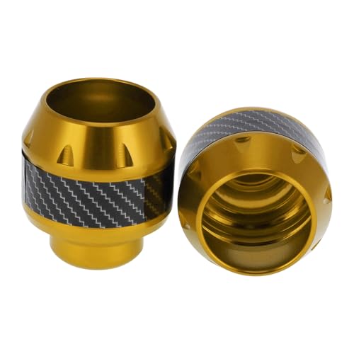 Motorcycle Frame Sliders Falling Protection Wheel Crash Protector Scooter Moped Aluminum Alloy Gold Tone 2 Pcs - color: Gold Tone