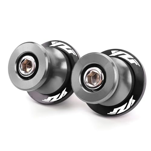 MOWOK Fit For Yamaha YZF R1 R3 R6 R7 R9 R15 R25 R125 YZF600R YZFR3 YZFR9 YZFR1 YZFR6 Accessories M6 Motorcycle Swingarm Spools Sliders Swing Arm Stand Screws (Grey) - color: Grey