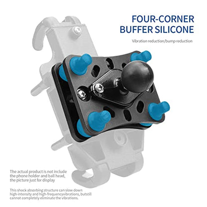 Vibration Dampening Motorcycle Phone Mount, Motorcycle Mobile Phone Holder Shock, Absorber Phone Bracket Buffer for Motorcycle, Bike, ATV, UTV