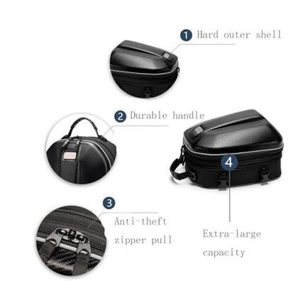 Motorcycle Tail Bag Expandable Rear Seat Bag Hard Shell Waterproof Motorbike Helmet Luggage Backpack for BMW G310GS G310 GS G 310 GS,Riding Gear Storage Accessories