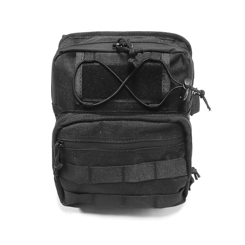 MZS Motorcycle Handlebar Bag, 6.5L Motorcycle Sissy Bar Bag Tool Pouch Saddle Bag, Universal Front Fork Storage Accessory Handle Molle Side Bags fit Cruiser Street Adventure Dirt Bikes Ebike Scooter - size: 6.5L