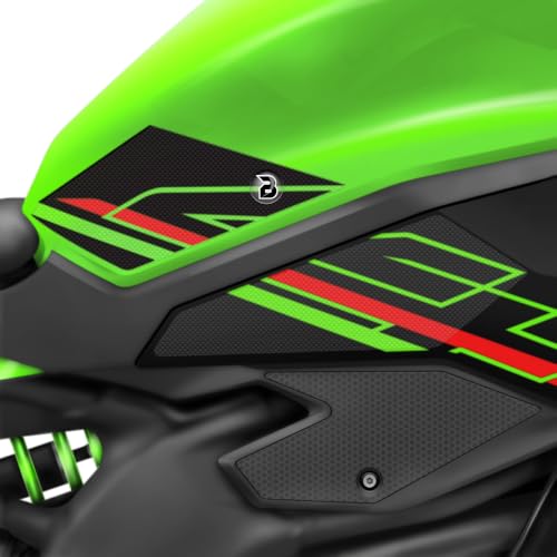 BLOQ Motorcycle Tank Grips compatible with KAWASAKI ZX-4RR (2023-) HiGrip - CLEAR