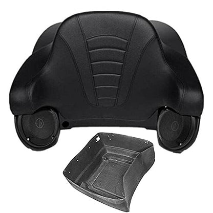 TCMT King Motorcycle Trunk Box Wrap-Around Backrest Speakers Fit For Harley 2014-2025 Trunk Touring CVO Road King Road Glide Street Glide Electra Glide Pack - color: Style A+Speakers#3