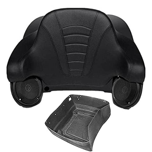 TCMT King Motorcycle Trunk Box Wrap-Around Backrest Speakers Fit For Harley 2014-2025 Trunk Touring CVO Road King Road Glide Street Glide Electra Glide Pack - color: Style A+Speakers#3