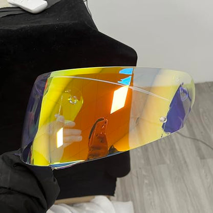 YOURNAME HJ33 Shield for HJC I90,i91 Face Shield Uv-protected Visera Casco Moto Visera Casco Moto (Clear Red-For Day &Night) - color: Clear Red-for Day &Night