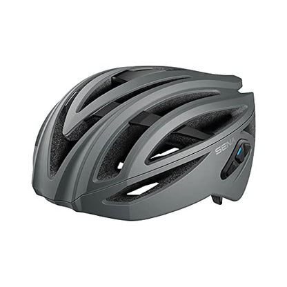 Sena R2 / R2 EVO / (Alexa Built-in) only R2X, Smart Bluetooth and Mesh Intercom Communications Road Cycling Helmet - color: Matte Gray, size: Medium, style: R2 Bluetooth Intercom