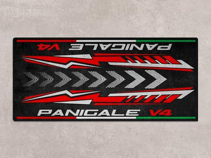 Parking Mat for Panigale V4 Motorcycle Model, Display and Pit Mat, Washable Non-Slip Garage and Showroom Floor Carpet (Size 1: 86.6 x 39.4/220 x 100 cm) - size: Size 1: 86.6 x 39.4 "/ 220 x 100 cm