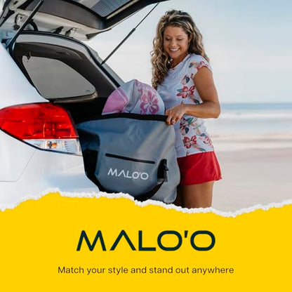 Malo’o Waterproof Dry Duffel, Heavy-Duty Roll Top Waterproof Gear Bag with Shoulder Strap & Molle Loops, Marine Duffel for Kayaking, Boating, Camping, Beach & Travel, Grey, 60L - color: Grey, size: 60L