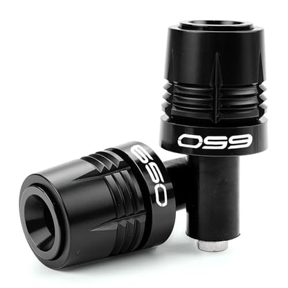 Motorcycle Handle Bar Ends Grips Plug Sliders Handlebar Grips Cap Compatible with Ninja 650 650R Ninja650 2017-2025 2026 Z650 Accessories (Black) - color: Black