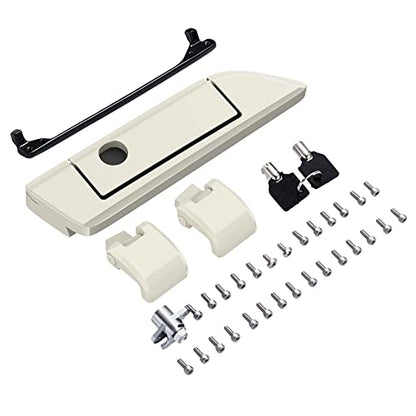Moto Onfire Birch White Tour Trunk Luggage Latches Hinges Fit for AB Harley Touring Razor Chopped King Tour Trunk Luggage - color: Birch White
